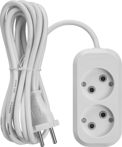 Удлинитель 2х5м без заземл. 10А IP20 90505 OPE-S-02-500-X-2х1 ОНЛАЙТ 90505 фото 3