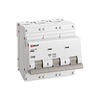 Автоматический выключатель 3P 50А (C) 10kA ВА 47-100M без теплового расцепителя PROxima | код mcb47100m-3-50C-pro | EKF