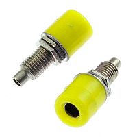 Гнездо RUICHI Z011 4 мм panel jack желтый, на панель под пайку | код 106884 | Ruichi