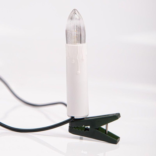 Гирлянда свечи 10 м, темно-зеленый ПВХ, 50 LED тёплый белый | код 303-085 | Neon-Night фото 4 Гирлянда свечи 10 м, темно-зеленый ПВХ, 50 LED тёплый белый | код 303-085 | Neon-Night фото 4