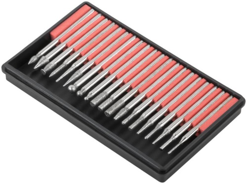 Шарошки, усиленная сталь с алмазным напылением, штифт диаметр 3 мм, 20 шт | код 36483 | FIT фото 2 Шарошки, усиленная сталь с алмазным напылением, штифт диаметр 3 мм, 20 шт | код 36483 | FIT фото 2