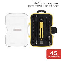 Набор отверток для точных работ 45 предметов Rexant | код 12-4706 | REXANT