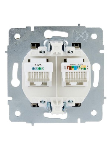 VESNA Розетка компьютер+телефон золото | код 742-3688-143 | LEZARD фото 4