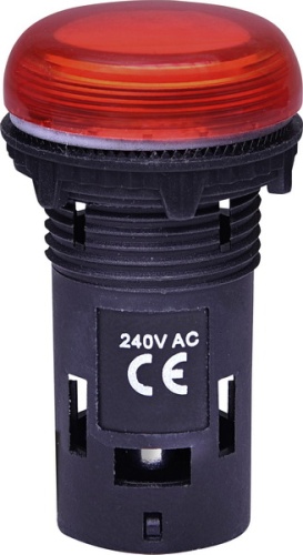 Лампа сигнальная LED матовая ECLI-240A-R 240V AC (красная) | код 004771230 | ETI