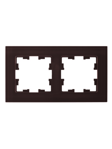 Рамка 2-м BRITE РУ-2-2-БрТБ стекло темн. бронза | код. BR-M22-G-K45 | IEK фото 2