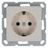 Розетка Schuko с защитными шторками 16A 250V~ 2P+T, цвет Тауп | код G5501T | Jasmart