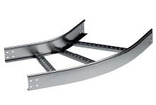 Угол горизонтальный 45 градусов 50x500 R-600 в комплекте с крепежными элементами и соединительными пластинами, необходимыми для монтажа, горячеоцинкованный | код LC0565KHDZ | DKC