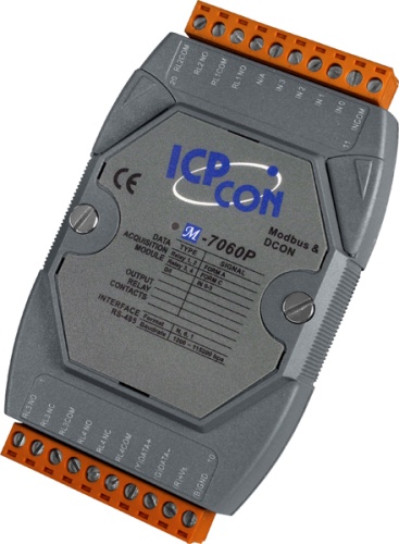 M-7060P-G CR 4-channel Isolated DI and 4-channel Relay Output Module with DCON and Modbus Protocol (G | код 00-06076249 | ICP DAS