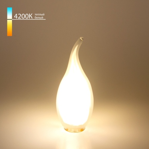 Лампа светодиодная LED Свеча на ветру BL112 7Вт 4200K E14 (CW35 белый матовый) | код a038686 | Elektrostandard
