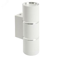 Светильник ДБО 2хGU10 вверх/вниз без ламп белый хром | код ML1860 48650 | FERON