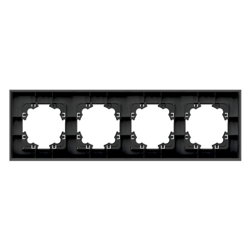 Афина рамка стеклянная четырехместная универсальная, графит (еврослот) | код 2257 | Universal фото 3