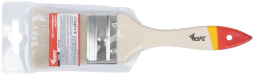 Кисть флейцевая ''Модерн'', иск. щетина, деревянная ручка 2'' (50 мм) | код 865 | FIT фото 3