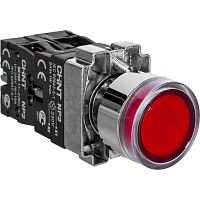 Кнопка управления NP2-BW3465 1НО+1НЗ красн. AC/DC 230В(LED) IP40 | код 574267 | CHINT