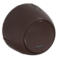 Выключатель одинарный Rotondo с подсветкой, цвет коричневый | код 7700863 | OneKeyElectro