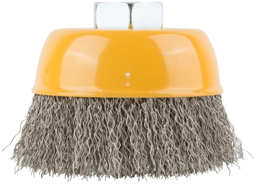 Кордщетка-чашка, гайка М14, волнистая проволока, нержавеющая сталь 75 мм | код 38842 | FIT фото 2 Кордщетка-чашка, гайка М14, волнистая проволока, нержавеющая сталь 75 мм | код 38842 | FIT фото 2