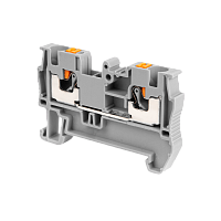 Клемма push-in проходная, 4 мм?, серая MTP-4 | код 136793 | MEYERTEC