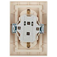 Розетка Intro Plano 1-205-03 с заземлением двойная 2X2P+E Schuko, 16А-250В, IP20, СУ, алюминий | код Б0053917 | ЭРА