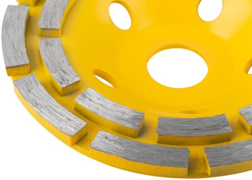 Диск шлифовальный алмазный посадочный диаметр 22.2мм сегментный двойн. ряд 125мм FIT 39517 фото 7