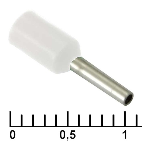 Наконечник на кабель RUICHI DN00506, белый, 1x6 мм, 0.5 мм2 | код 90948 | Ruichi