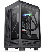 Корпус Thermaltake The Tower 100 черный без БП miniITX 1x120mm 3x140mm 2xUSB3.0 audio bott PSU | код 1505800 | THERMALTAKE