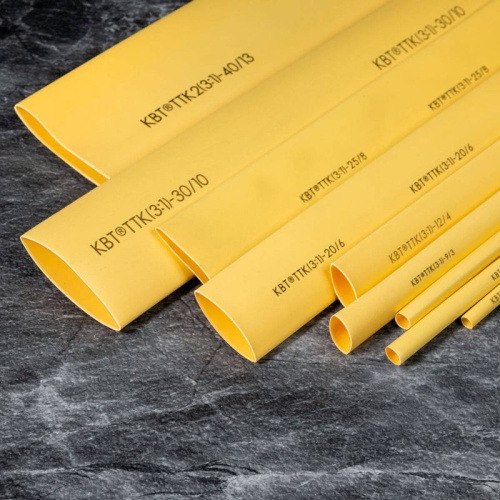 Трубка термоусадочная клеевая ТТК(3:1)-12/4 желт. (уп.10м) КВТ 102415 фото 4