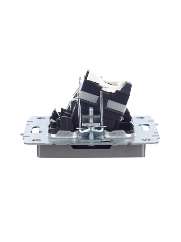 BRITE Розетка двойная TV+RJ45 кат.5E РТВ/РК12-БрС сталь | код BR-AK20-1-K46 | IEK фото 8