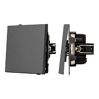 Механизм выключателя одноклавишный непроходной SWT-TENDO-MK01-SFPL-GR 230В 10А Arlight 054569