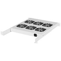 Вентиляторная полка 19д 1U 6 вентиляторов Г520мм без шнура питания серая | код TLK-VP6-GY | TLK