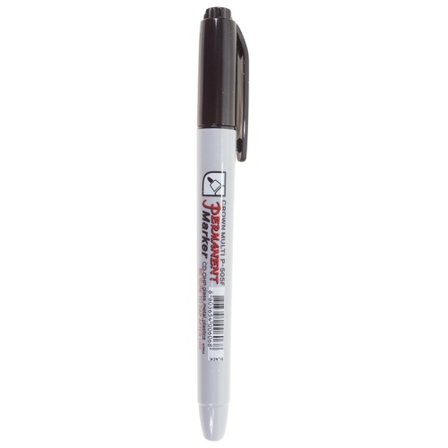 Маркер перманентный Crown Multi Marker Super Slim 1 мм, черный, пулевидный | код 08-8001 | Crown