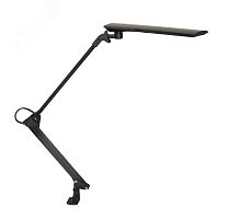 Светильник настольный серебристый LED 6.5w сенсорный выключатель струбцина 2 звена | код Сириус С16С | Трансвит