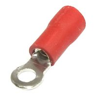Наконечник кольцевой изолированный RUICHI RV1.25-3.2, 19 А, 22-16 AWG, красный, латунь луженая | код 61174 | Ruichi