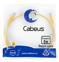 Cabeus PC-UTP-RJ45-Cat.5e-2m-YL Патч-корд U/UTP, категория 5е, 2xRJ45/8p8c, неэкранированный, желтый, PVC, 2м | код 7678c | Cabeus