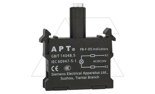 Блок индикатора, белый, LED, 24VAC/DC, монтаж на адаптер, для PB1 и PB3 серий | код PB-F-DS/W23 | АРТ