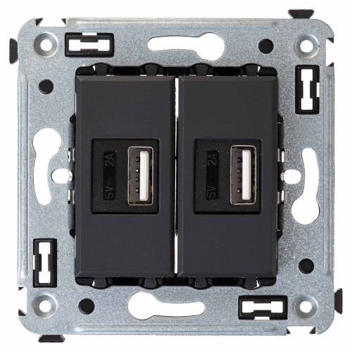 Устройство зарядное USB СП Avanti "Черный матовый" | код. 4412543 | DKC