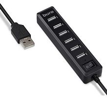 Разветвитель USB 2.0 Buro BU-HUB7-1.0-U2.0 7порт. черный | код 436334 | BURO