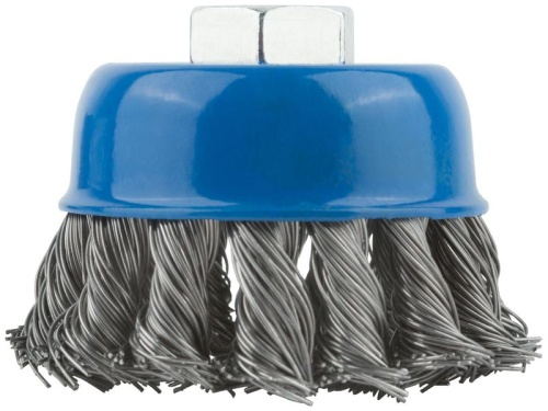 Кордщетка, тип ''чашка'', гайка М14, стальная витая проволока 65 мм | код 38951М | FIT фото 4