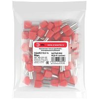 Наконечник-гильза с изолированным фланцем (упаковка 50 шт.) NO-225-107 (двойной) НШвИ(2) 10,0-14 | код Б0063342 | ЭРА