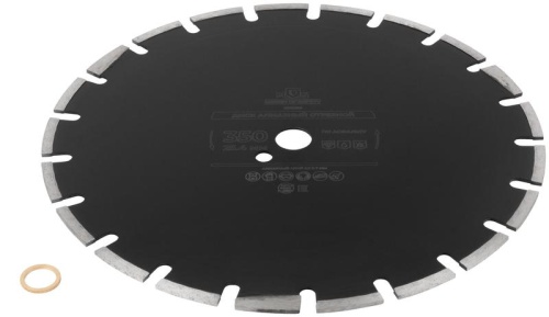 Диск отрезной алмазный по асфальту, 350x3.2x7x25.4 мм | код 37335М | FIT фото 2