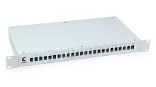 Cabeus FO-19-24SC Кросс бокс оптический 19 на 24 SC (LC duplex) со сплайс-кассетой и КДЗС (без пигтейлов и проходных адаптеров) | код 7037c | Cabeus