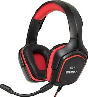 Наушники с микрофоном Sven AP-G333MV черный/красный 2.2м накладные оголовье (SV-019396) | код 1483237 | SVEN