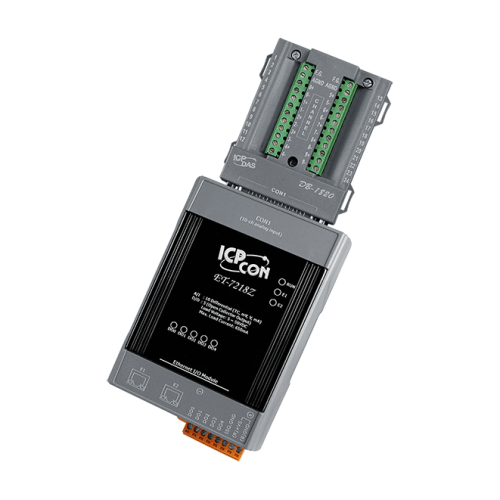 ET-7218Z/S2 CR Ethernet I/O Module with 2-port Ethernet Switch with 10-ch Thermocouple Inputs, 5-ch DO with DN-1822 Daughter Board and a 1.8 m Cable(R | код 00-06100889 | ICP DAS