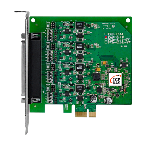 PCIe-S144i PCI Express, Serial Communication Board with 4 Isolated RS-422/485 ports | код 00-06147694 | ICP DAS