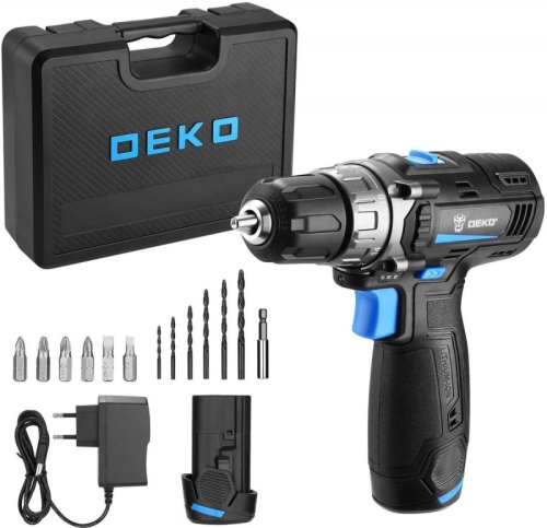 Дрель-шуруповерт Deko GCD12DU3 SET 3 аккум. патрон:быстрозажимной (кейс в комплекте) (063-4097) | код 1479692 | DEKO