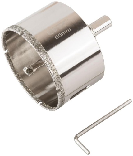 Коронка кольцевая по керамограниту камню и кафелю алмазная с центровочным сверлом 65х70мм FIT 16224 фото 2