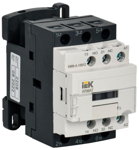 Контактор КМИ-А-10912 LC1D 9А кат. 230В AC 1НО+1НЗ AC-3 | код AR-ACC-11-009-230-11 | IEK