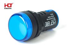 Лампа AD16-22DS(LED)матрица d22мм синий 36В IP40 HLT | код 085-06-27 | HLT