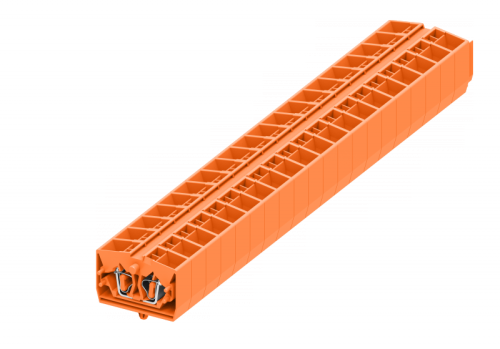 254342 Клемма TB 2-2 проходная фронт. подключение с защелк.ножками, сеч. 2.5мм2, оранж., шт | код 254342 | SUPU