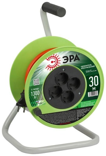 Удлинитель на катушке 4х30м без заземл. RP-4-2x0.75-30m ПВС 2х0.75 | код Б0059780 | Эра