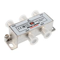 ДЕЛИТЕЛЬ ТВ х 4 + 5шт. F BOX 5-1000 МГц Silver REXANT | код 05-6103 | REXANT