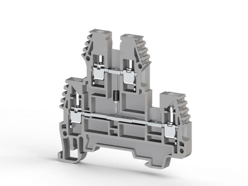 Клеммник 2-х ярусный 2.5кв.мм с диодом сер. PIK2.5ND-A Klemsan 317219 Клеммник 2-х ярусный 2.5кв.мм с диодом сер. PIK2.5ND-A Klemsan 317219